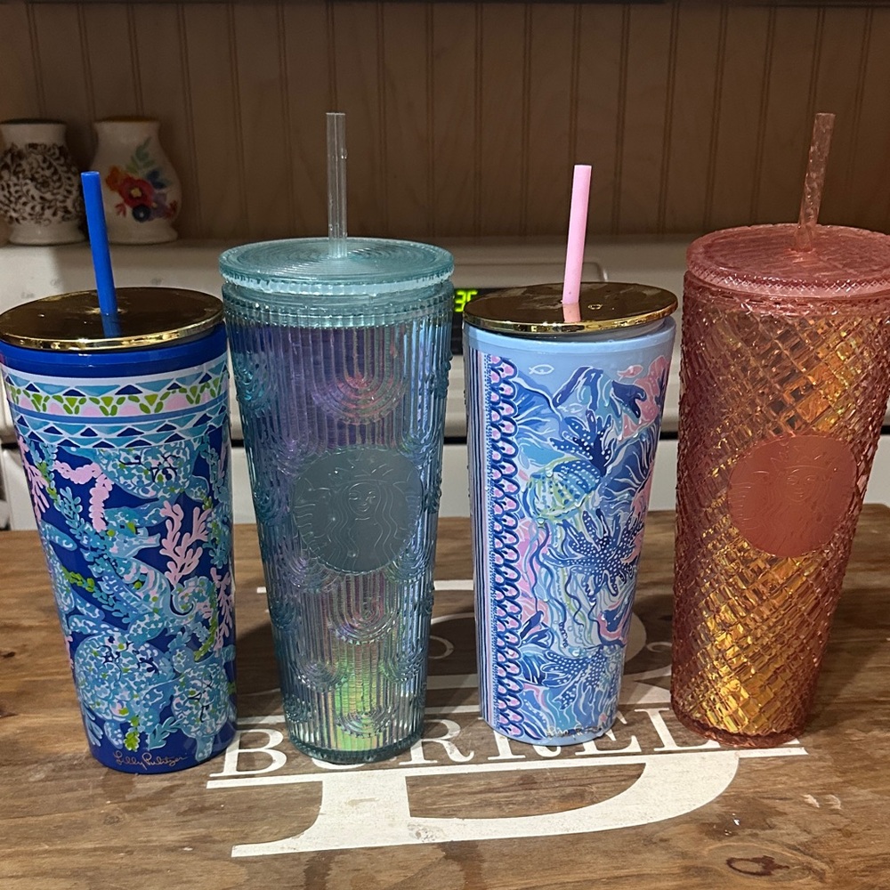 Lilly Pulitzer and Starbucks cups